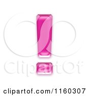Clipart Of A 3d Pink Jelly Exclamation Point Royalty Free CGI Illustration by chrisroll
