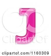 Poster, Art Print Of 3d Pink Jelly Capital Alphabet Letter J