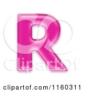3d Pink Jelly Capital Alphabet Letter R