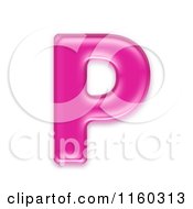 Poster, Art Print Of 3d Pink Jelly Capital Alphabet Letter P