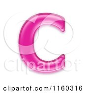 Clipart Of A 3d Pink Jelly Capital Alphabet Letter C Royalty Free CGI Illustration