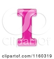 Clipart Of A 3d Pink Jelly Capital Alphabet Letter I Royalty Free CGI Illustration
