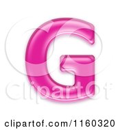 Clipart Of A 3d Pink Jelly Capital Alphabet Letter G Royalty Free CGI Illustration