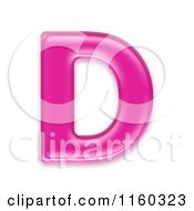 3d Pink Jelly Capital Alphabet Letter D