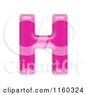 Clipart Of A 3d Pink Jelly Capital Alphabet Letter H Royalty Free CGI Illustration