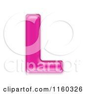 Clipart Of A 3d Pink Jelly Capital Alphabet Letter L Royalty Free CGI Illustration