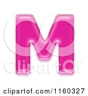Poster, Art Print Of 3d Pink Jelly Capital Alphabet Letter M