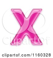 3d Pink Jelly Capital Alphabet Letter X