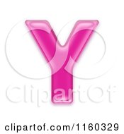 3d Pink Jelly Capital Alphabet Letter Y