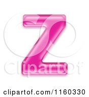 Clipart Of A 3d Pink Jelly Capital Alphabet Letter Z Royalty Free CGI Illustration
