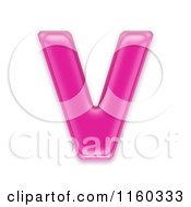 Poster, Art Print Of 3d Pink Jelly Capital Alphabet Letter V