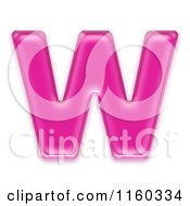 Poster, Art Print Of 3d Pink Jelly Capital Alphabet Letter W