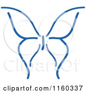 Poster, Art Print Of Simple Navy Blue Butterfly Version 3