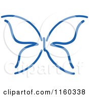 Poster, Art Print Of Simple Navy Blue Butterfly Version 4