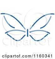 Poster, Art Print Of Simple Navy Blue Butterfly Version 7