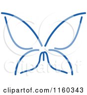 Poster, Art Print Of Simple Navy Blue Butterfly Version 9