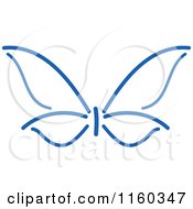 Poster, Art Print Of Simple Navy Blue Butterfly Version 13