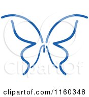 Poster, Art Print Of Simple Navy Blue Butterfly Version 14