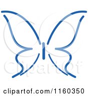 Poster, Art Print Of Simple Navy Blue Butterfly Version 16