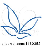 Clipart Of A Simple Navy Blue Butterfly Version 18 Royalty Free Vector Illustration