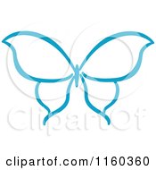 Poster, Art Print Of Simple Blue Butterfly Version 8