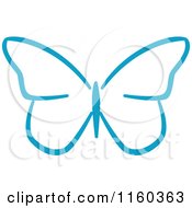 Poster, Art Print Of Simple Blue Butterfly Version 11