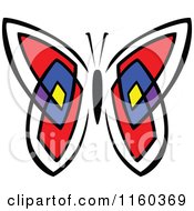 Clipart Of A Colorful Butterfly 2 Royalty Free Vector Illustration