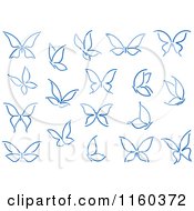 Simple Navy Blue Butterflies