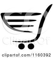Poster, Art Print Of Black And White Shopping Cart Version 6