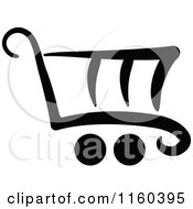 Poster, Art Print Of Black And White Shopping Cart Version 9
