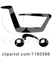 Poster, Art Print Of Black And White Shopping Cart Version 10