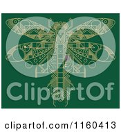 Clipart Of A Dragonfly Motherboard Computer Chip Royalty Free Vector Illustration by Vector Tradition SM