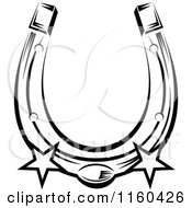 Clipart Of A Black And White Horseshoe 8 Royalty Free Vector Illustration by Vector Tradition SM