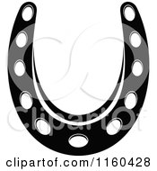 Clipart Of A Black And White Horseshoe 10 Royalty Free Vector Illustration by Vector Tradition SM