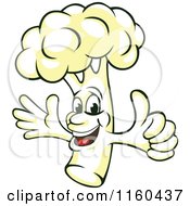 Clipart Of A Happy Cauliflower Mascot Holding A Thumb Up Royalty Free Vector Illustration by Vector Tradition SM