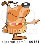 Poster, Art Print Of Angry Brown Dog Standing And Pointing
