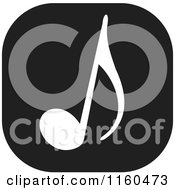 Poster, Art Print Of Black And White 8th Music Note Icon