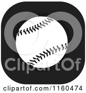 Poster, Art Print Of Black And White Baseball Icon