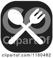 Poster, Art Print Of Black And White Fork And Spoon Icon