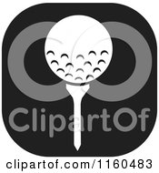 Poster, Art Print Of Black And White Golf Icon