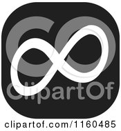 Clipart Of A Black And White Infinity Icon Royalty Free Vector Illustration