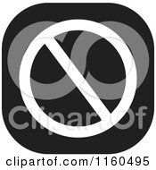 Poster, Art Print Of Black And White Prohibited Icon