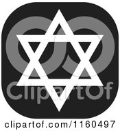 Poster, Art Print Of Black And White Star Of David Icon