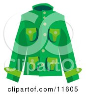Womans Green Coat