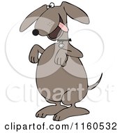 Cartoon Of A Begging Dog Royalty Free Vector Clipart by djart