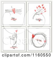Poster, Art Print Of Happy Valentines Day Greetings With Hearts And An Angel