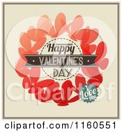 Poster, Art Print Of Happy Valentines Day I Love You Text Over Butterflies