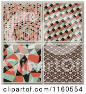 Poster, Art Print Of Retro Styled Seamless Pattern Tiles On Tan