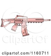 Pink Semi Automatic Assault Rifle With A Clip