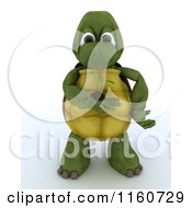 Clipart Of A 3d Tortoise Holding A Seedling Plant Royalty Free CGI Illustration by KJ Pargeter